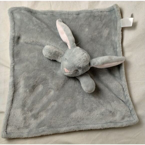 Carter's Bunny Plush Stuffed Animal Snuggler Lovey Security Blanket - Gray Pink - Picture 3 of 5
